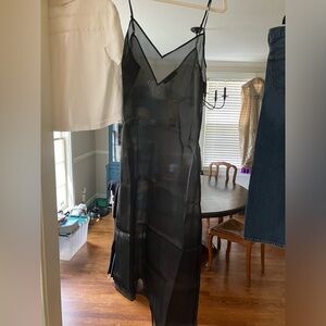 NWT UO black slip dress